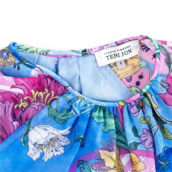 sachin and babi light blue dress NWT Teri Jon Rickie Freeman Pleated Chiffon Maxi Dress Floral $750 - Size 8  is available for purchase on au PAY Market - Imported Goods Online Store  Co.Ltd. | au PAY Market